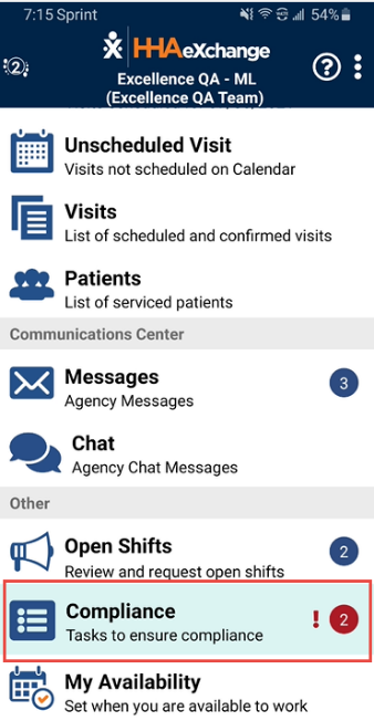 New Compliance Alert Option New Compliance Alert Option