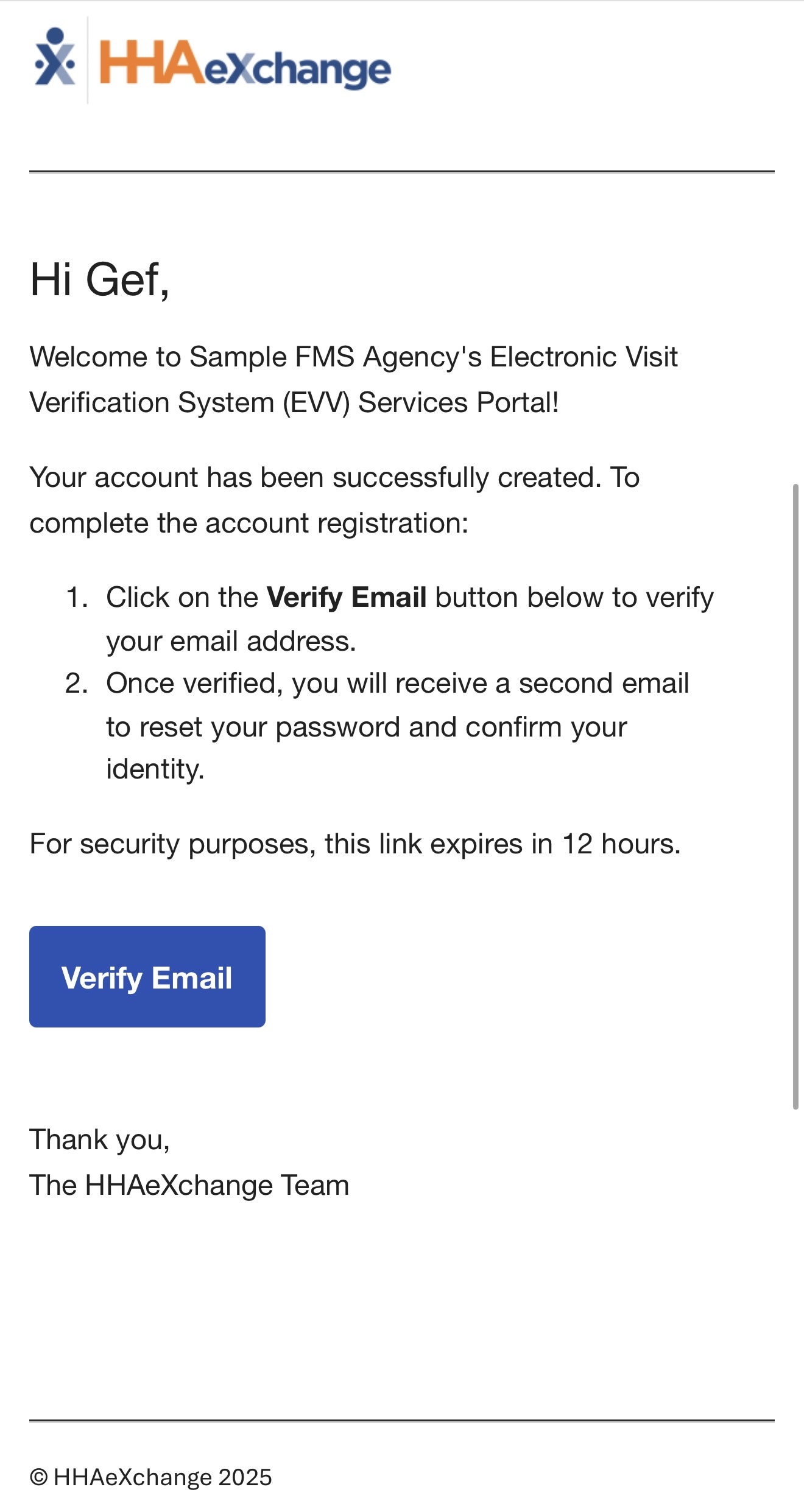 Verification Email verification email with verify email button