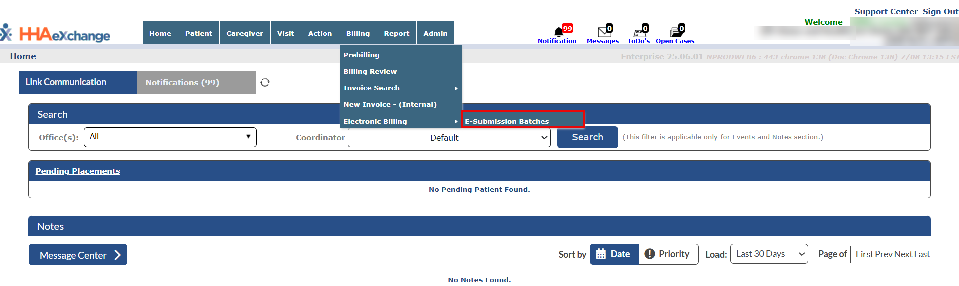 E-Submission Batches Feature