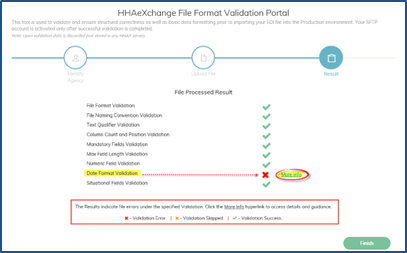 Results Page - Validation Error