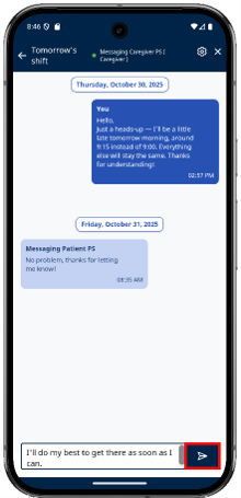 Respond to message