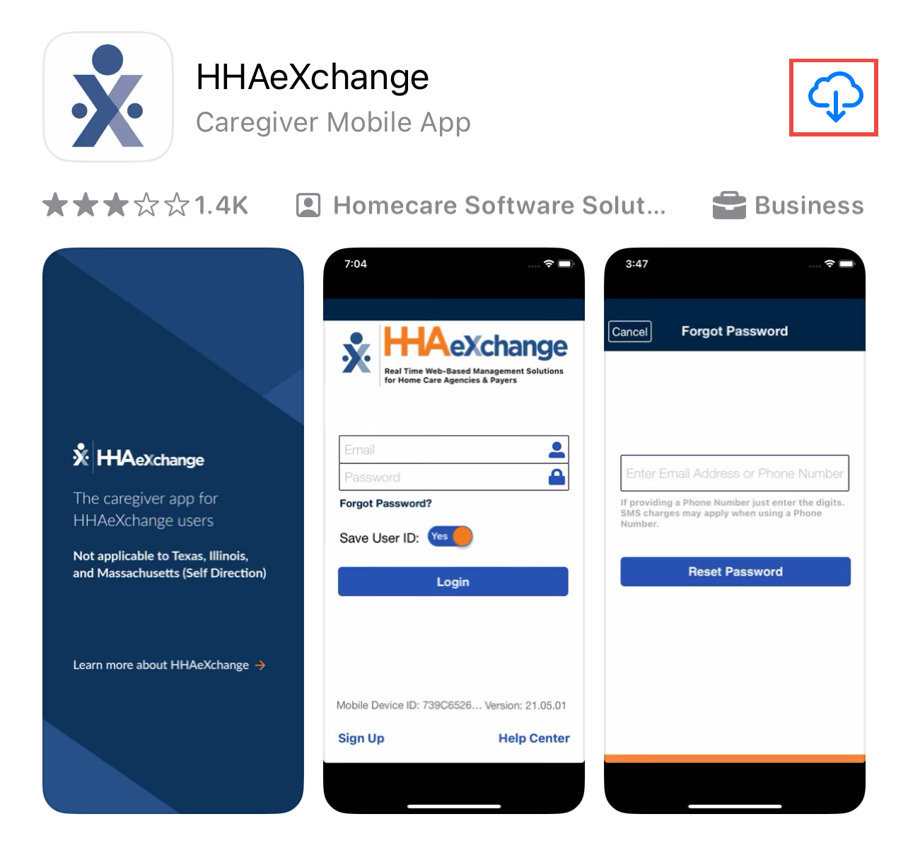 How do I download the HHAeXchange Caregiver Mobile App?