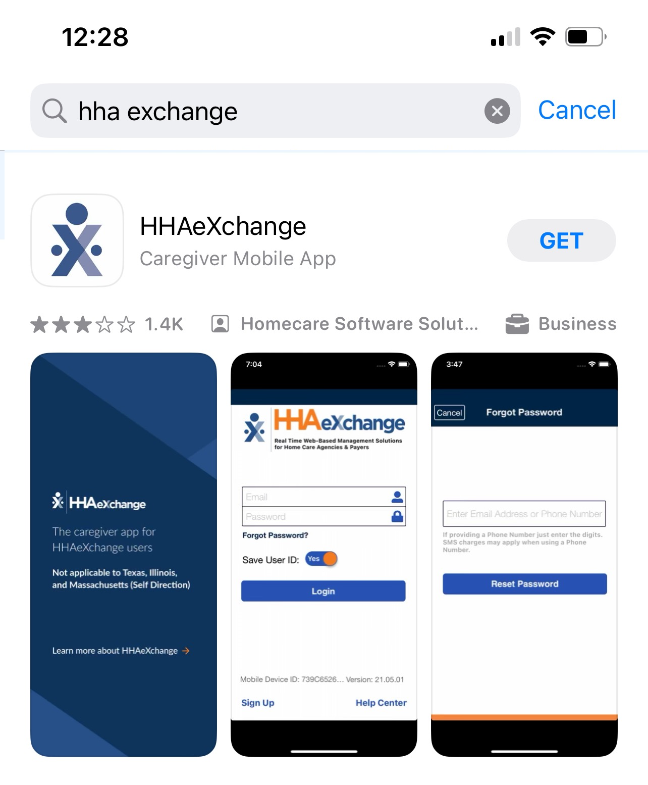 HHAeXchange Mobile App