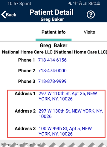 Patient Multi-Address