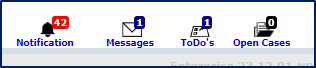 Image displays the Notification Badges in the Classic UI.