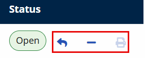 The Reply, Resolve, and Print icons display from left to right. The Reply, Resolve, and Print icons display from left to right.