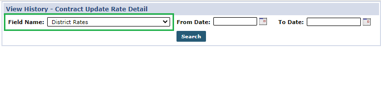 View History: District Rates View History: District Rates