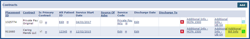 Additional Bill Info field Additional Bill Info field