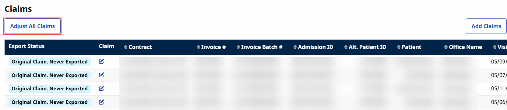 E-Billing Batch Adjust All Claims 8E-Billing Batch Adjust All Claims