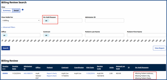 Billing Review Missing Primary Diagnosis Exception Billing Review Missing Primary Diagnosis Exception
