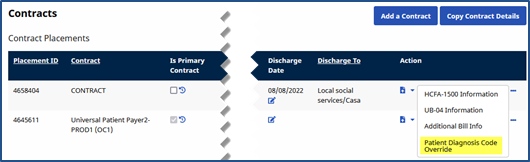 How do I set billing DX codes?