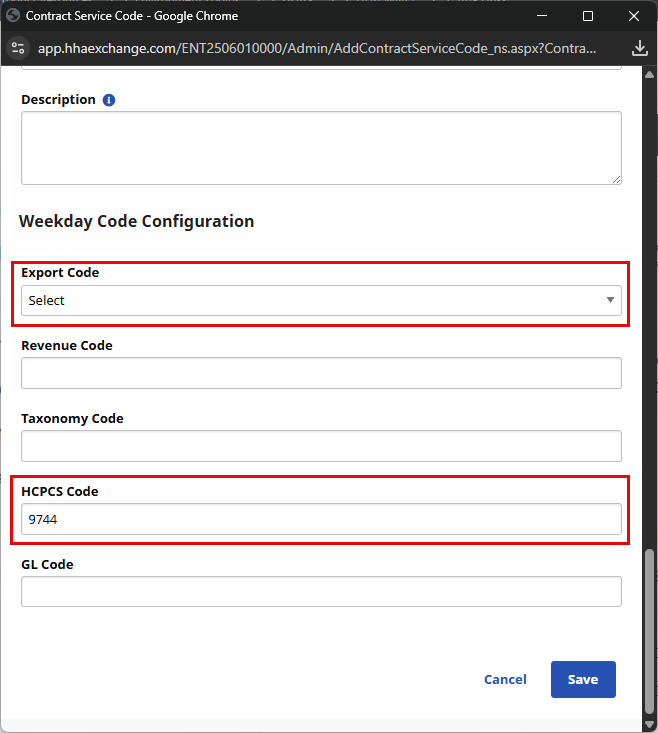 Contract Service Code Contract Service Code