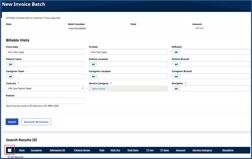 Search Results New Invoice Batch Search Results New Invoice Batch