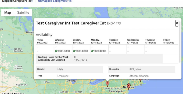 Caregiver Availability Window Caregiver Availability Window