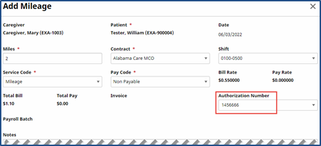 Display and Period Fields Mileage Windows