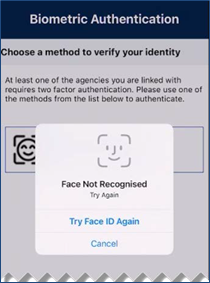 Face Not Recognized Face Not Recognized
