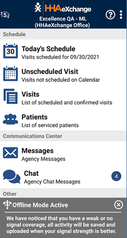 Mobile App Network Notice Mobile App Network Notice