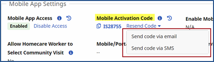 Mobile App Settings – Mobile Activation Code Mobile App Settings – Mobile Activation Code