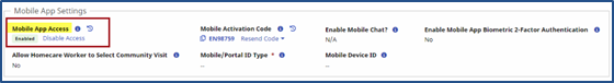 Mobile App Settings – Mobile App Access Field Mobile App Settings – Mobile App Access Field