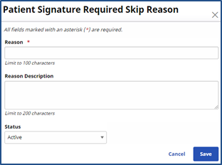 Create Skip Reason Create Skip Reason