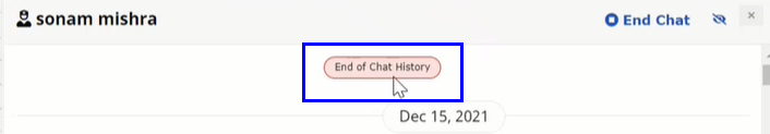 End of Chat History End of Chat History