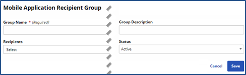 New Mobile Application Recipient Value New Mobile Application Recipient Value