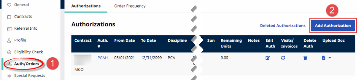 Add Authorization button Add Authorization button