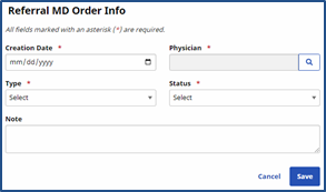 MD Order Tracking Added to Referral