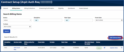 Adding a New Rate Adding a New Rate