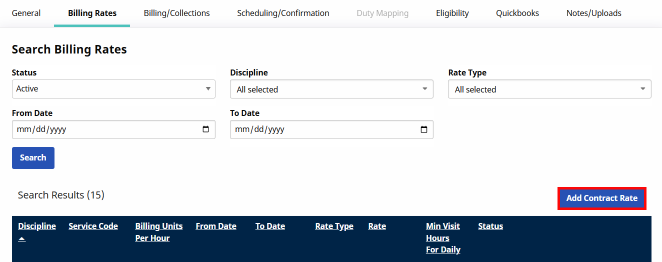 Add New Rate to a Linked Contract Rates Add New Rate to a Linked Contract Rates