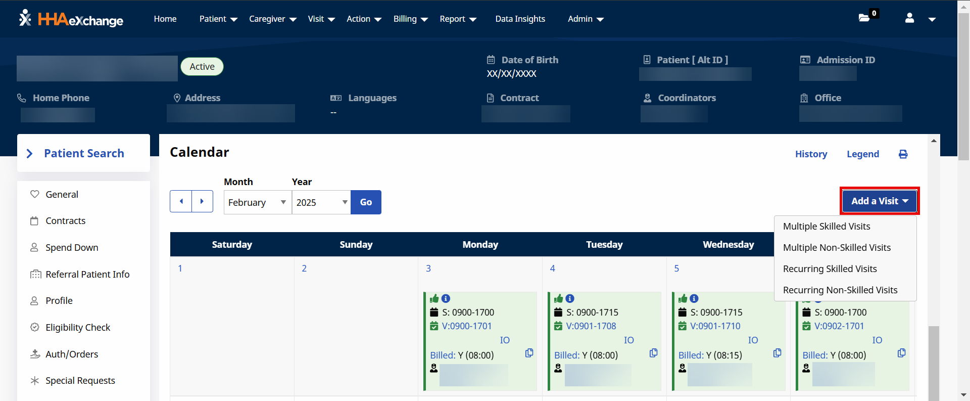 Create Multiple and Recurring Visits