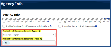 Agency Profile Medication Interactions Severity Types and Screening Types Agency Profile Medication Interactions Severity Types and Screening Types