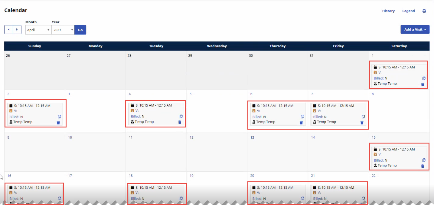 Patient Calendar of Two Week Recurrence Visits Starting on the 1st of the Month Patient Calendar of Two Week Recurrence Visits Starting on the 1st of the Month