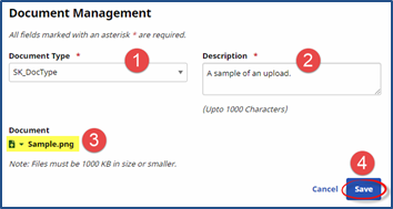 Document Management Window Document Management Window