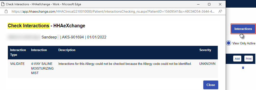 Interaction Checker Interaction Checker
