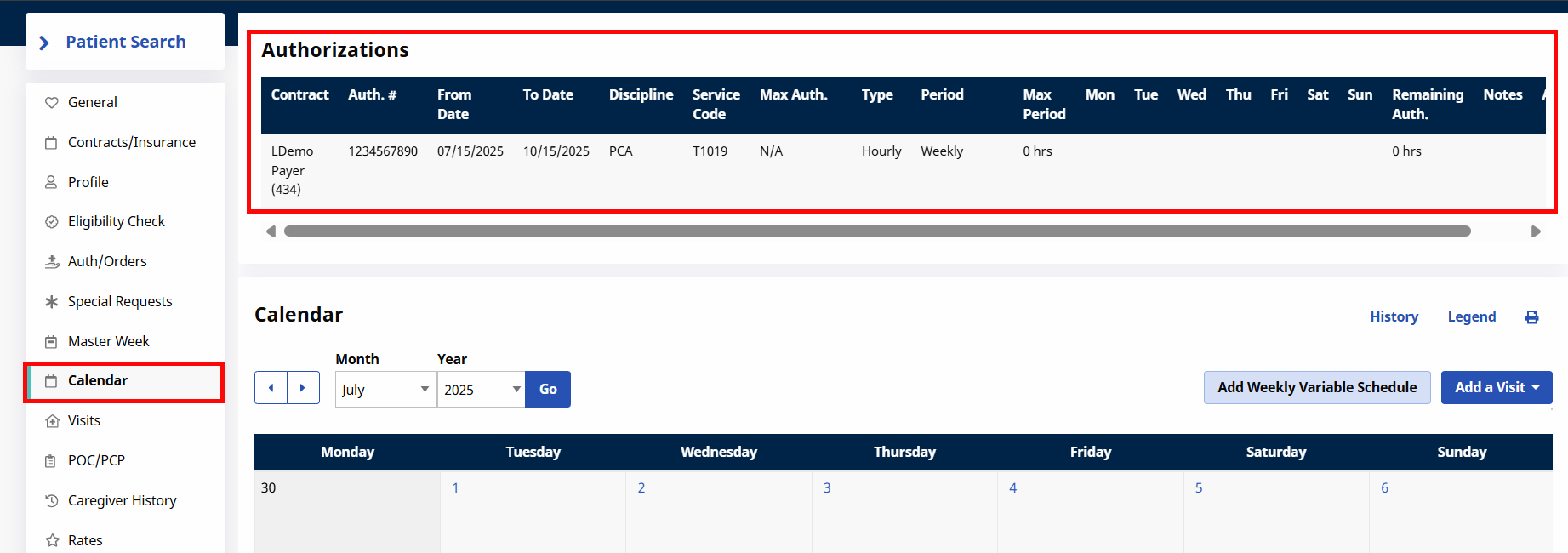 Linked Contract Authorizations
