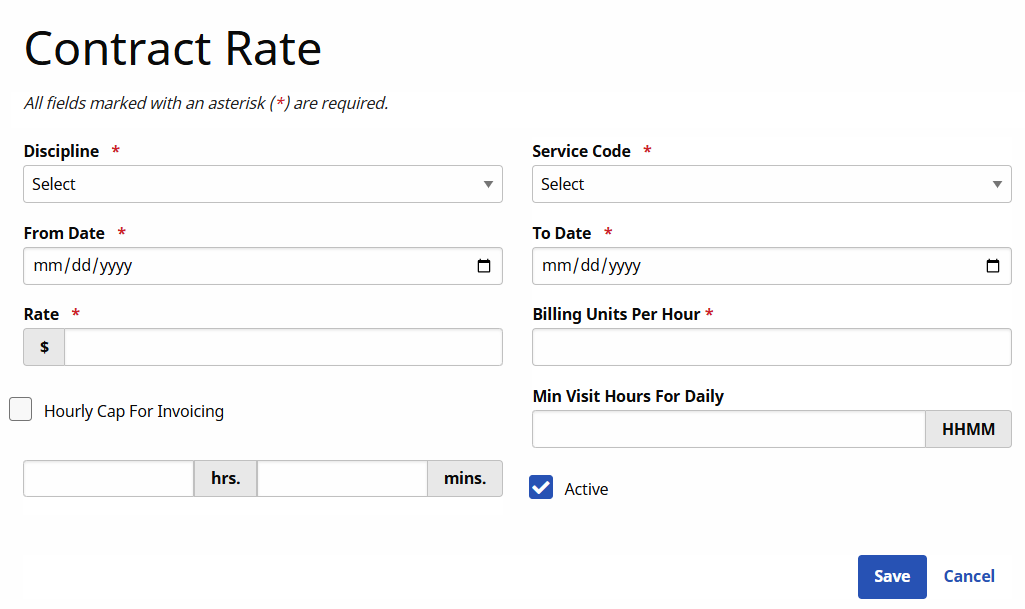 Locked Contract Rate Fields Locked Contract Rate Fields