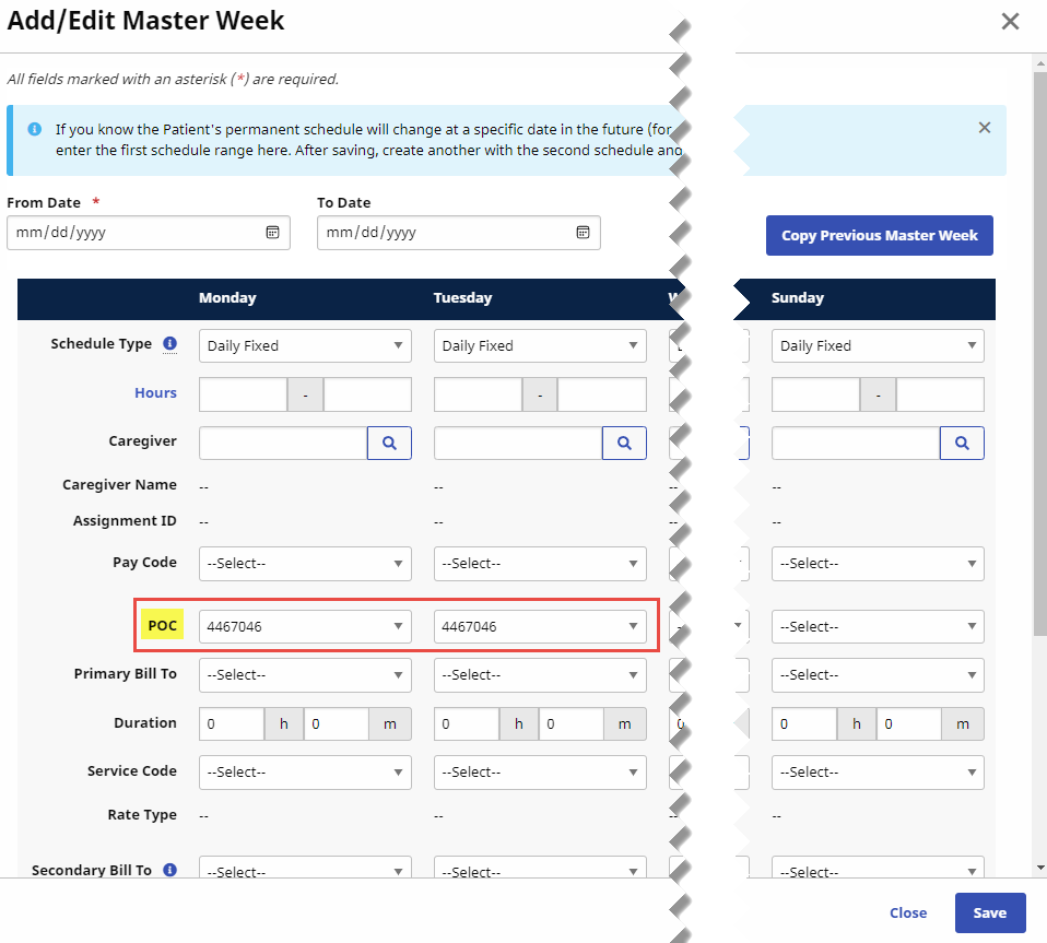 Master Week Select POC Master Week Select POC