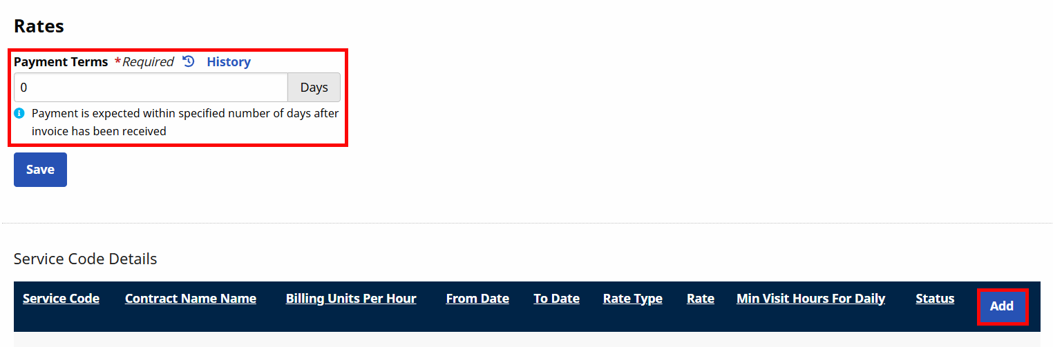 Patient Profile Rates Page Patient Profile Rates Page