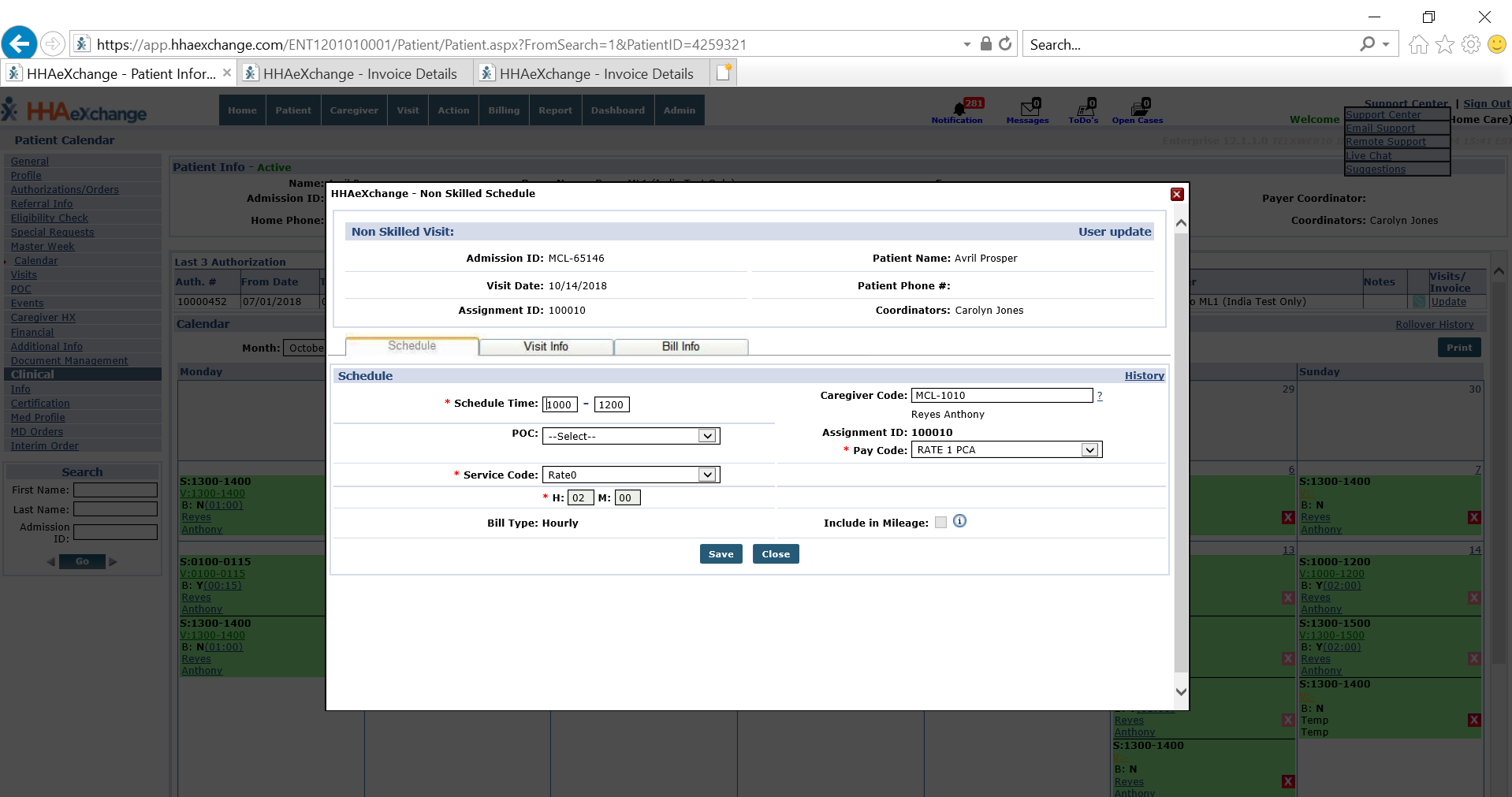 Non-Skilled Schedule fields Non-Skilled Schedule fields