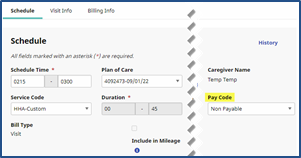 Schedule Tab Select POC Schedule Tab Select POC