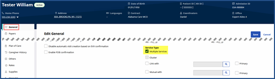 Service Type: Multiple Services Service Type Multiple Services