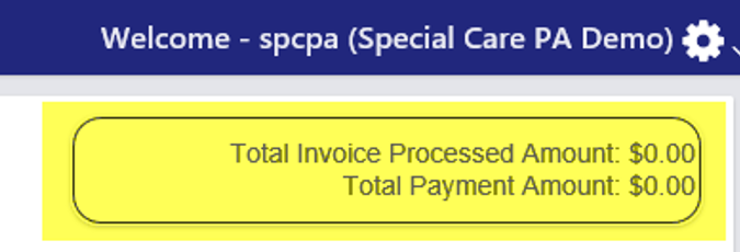 NHC Billing Summary This image shows the Billing Summary fields on the Billing page.
