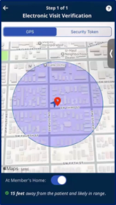 GPS EVV Screen GPS EVV Screen