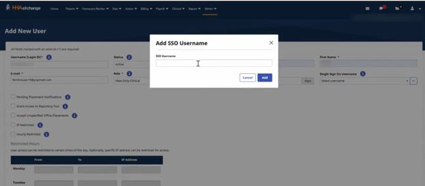 Add SSO Username Field
