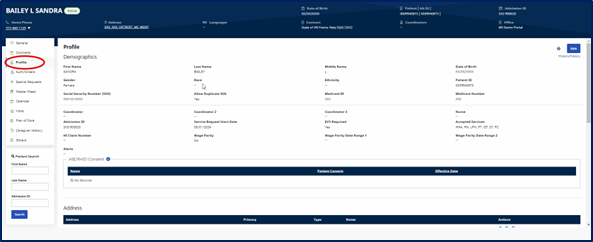 Beneficiary EVV Settings Profile Page Beneficiary EVV Settings Profile Page