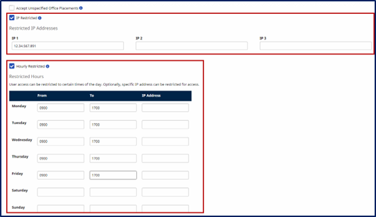 User Management Hourly Restricted User Management Hourly Restricted