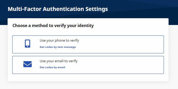 Choose a Verification Method Choose a Verification Method