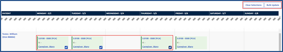 Appointments - Clear Selections and Bulk Update Buttons Appointments - Clear Selections and Bulk Update Buttons