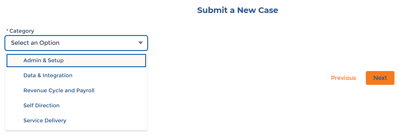 Main category dropdown Main category dropdown